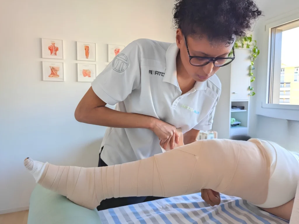 linfedema-gamba.webp Bendaggio compressivo multistrato della gamba nel trattamento del linfedema